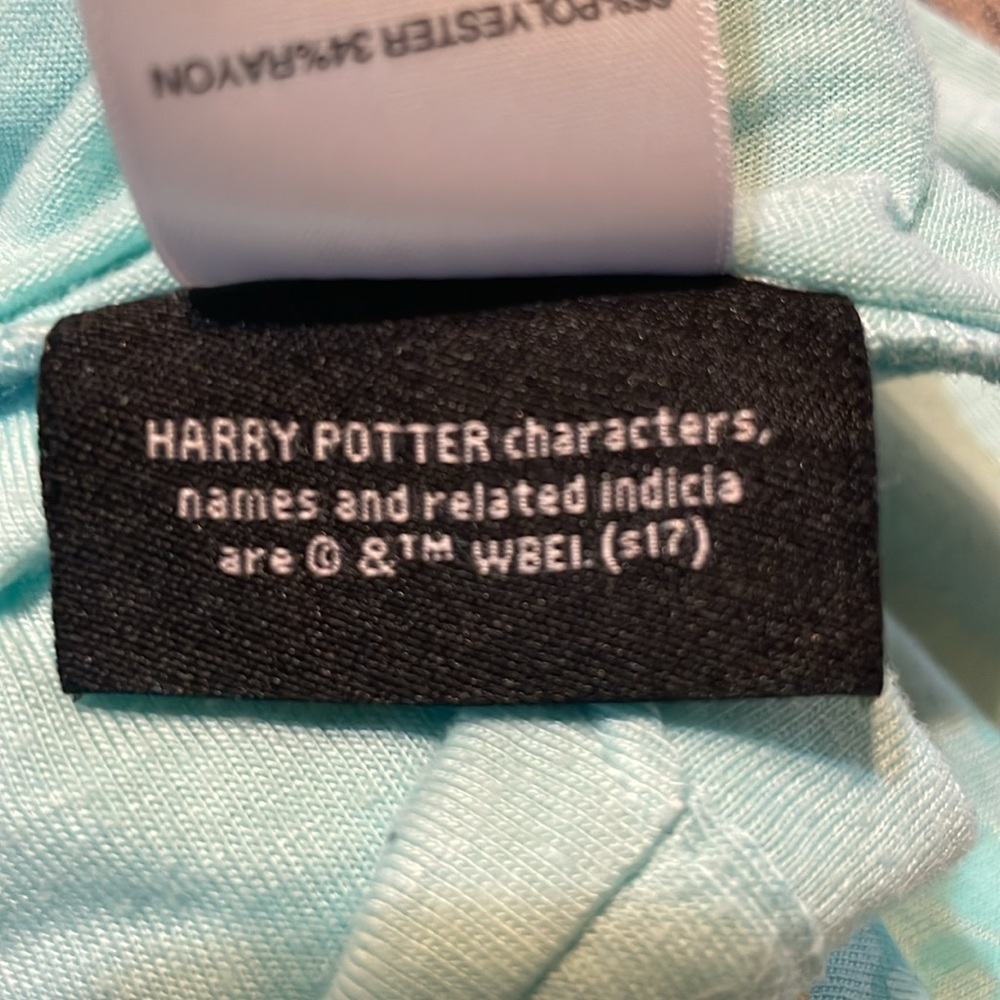 Harry Potter girls short sleeve tee junior size L/XL good condition light blue - Picture 6 of 12
